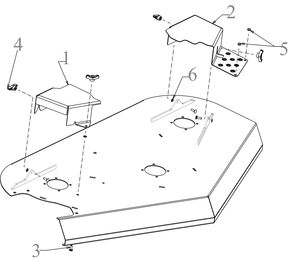 Deck Covers Diagram and Parts List for ZTXS4-54KH (47RSCAB7A10)(2023) Cub Cadet Lawn Tractor